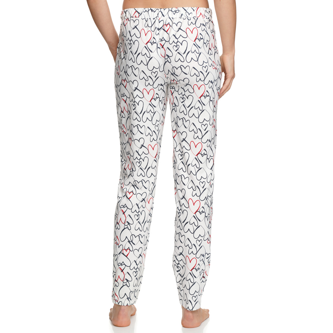 Damen Schlafhose mit Herz-Prints