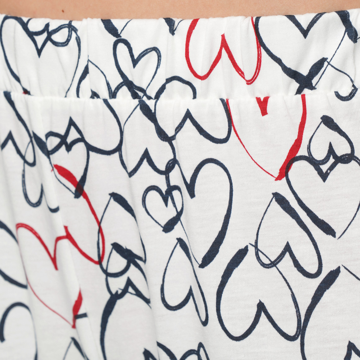 Damen Schlafhose mit Herz-Prints