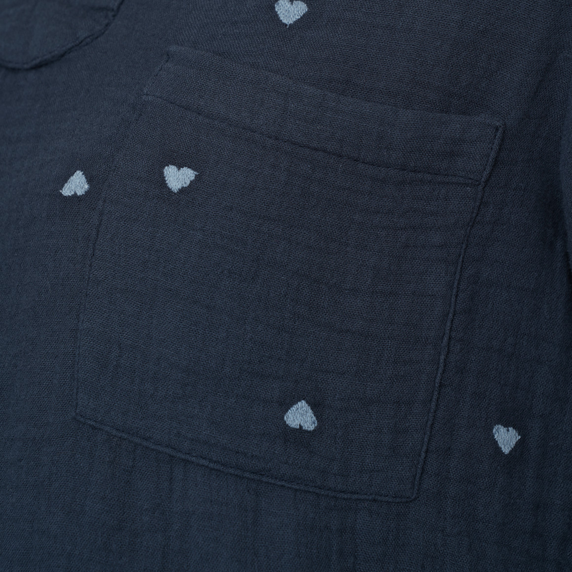 Damen Musselin-Schlafanzug mit Herzen allover