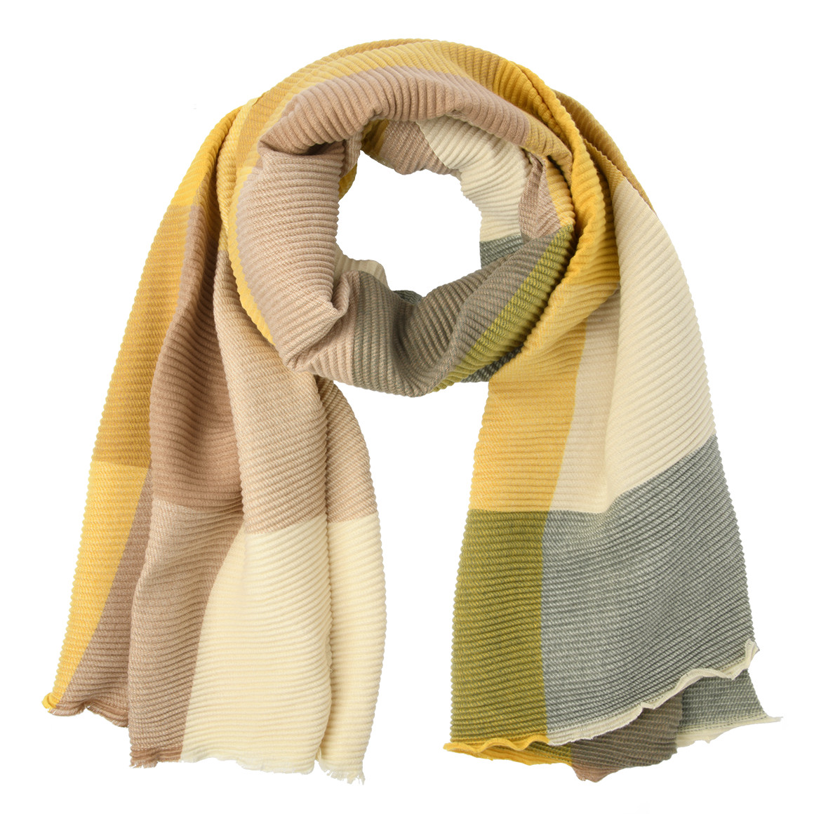 Damessjaal in geplooide look