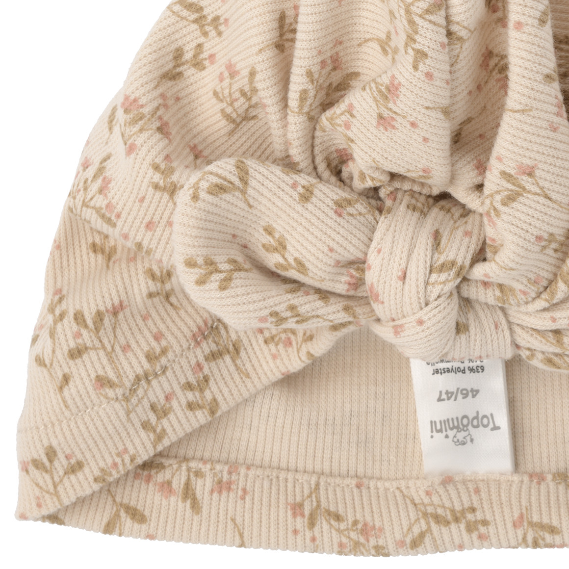 Babymuts met ribstructuur