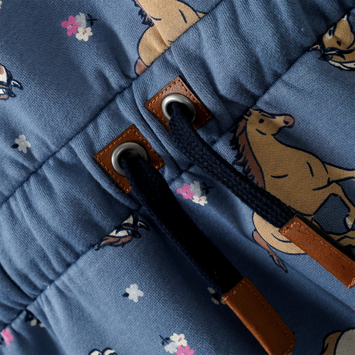 Mädchen Sweatkleid mit Pferde-Allover