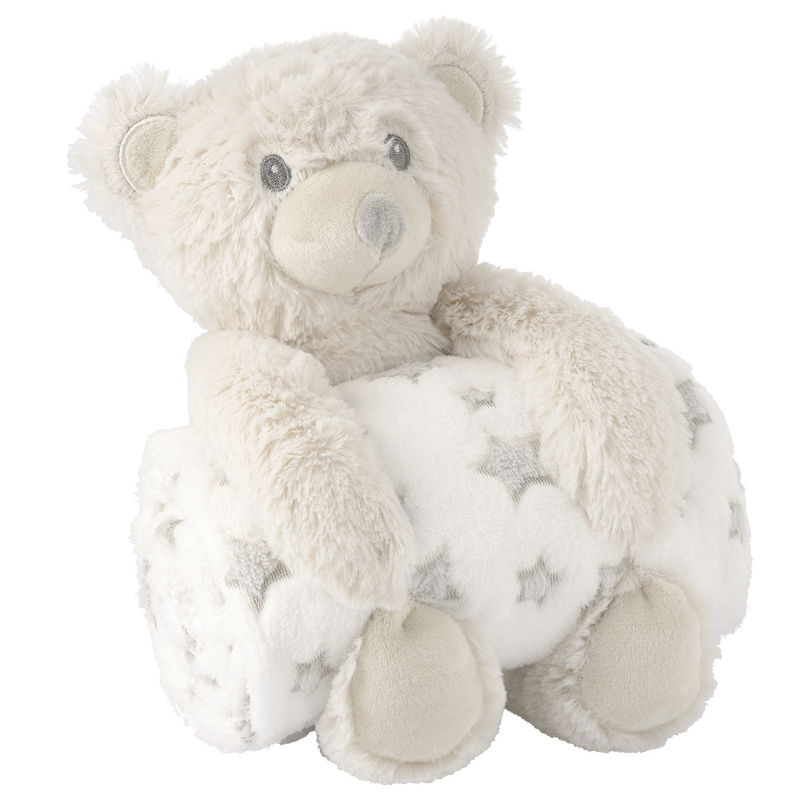 Plüschteddy mit Decke