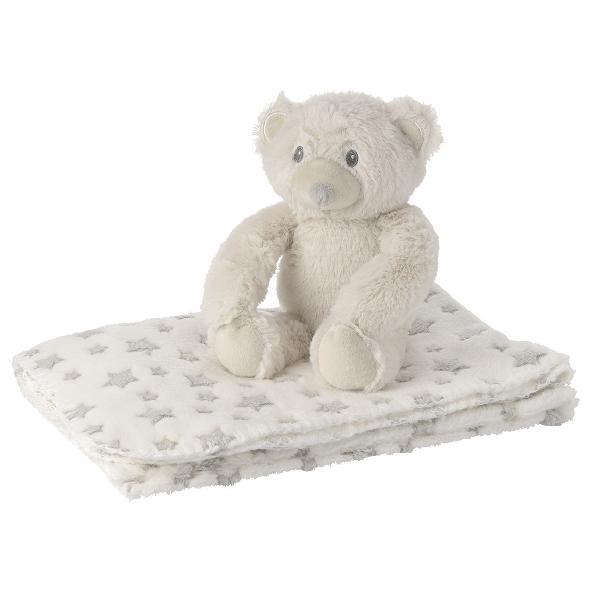 Plüschteddy mit Decke