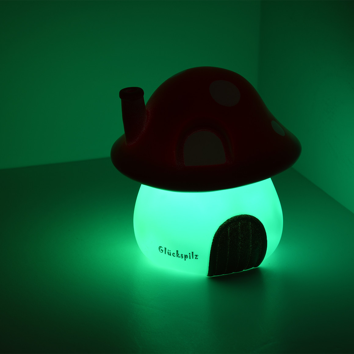 LED Deko-Pilz mit Schriftzug