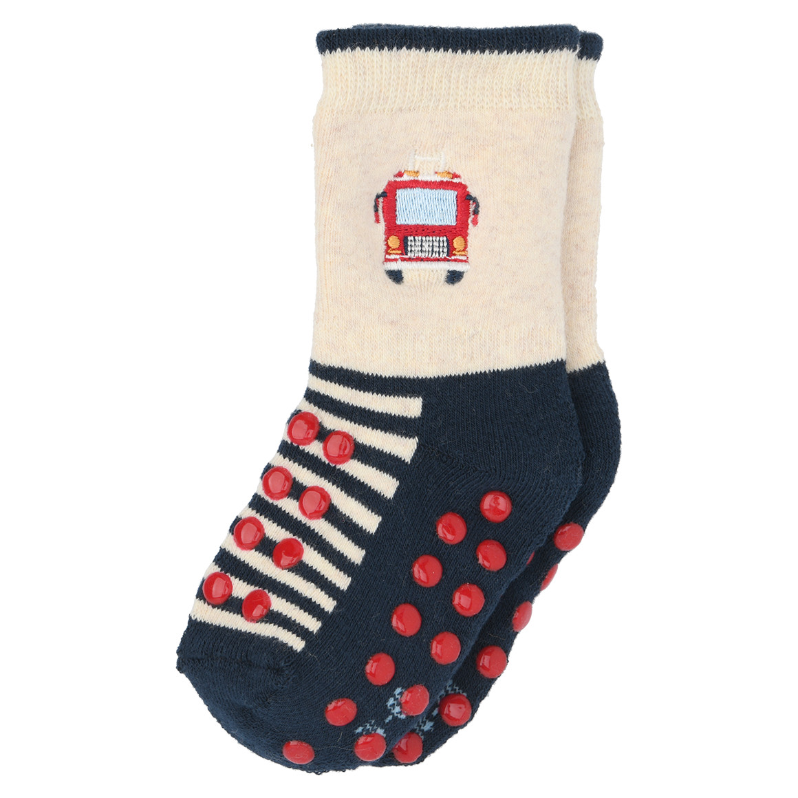 2 Paar Baby Krabbelsocken mit Stickerei