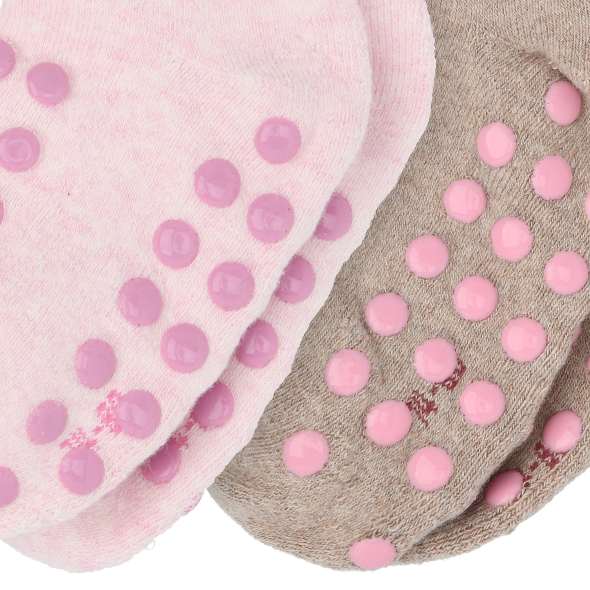 2 Paar Baby Krabbelsocken mit Stickerei