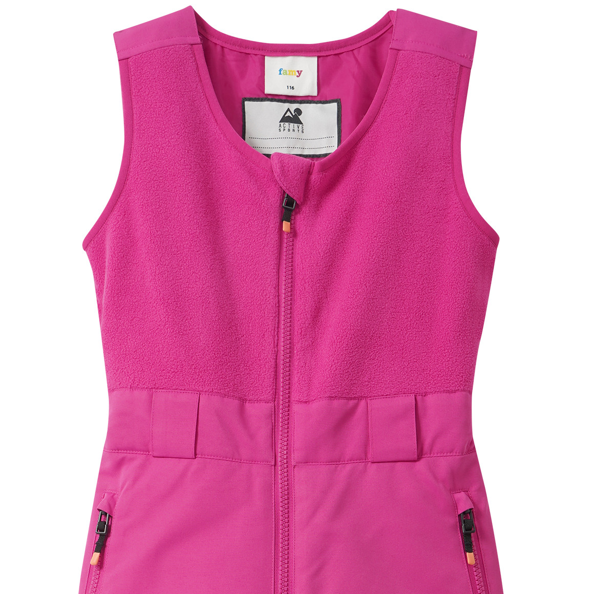 Meisjes-sneeuwbroek met fleece-bovenstuk