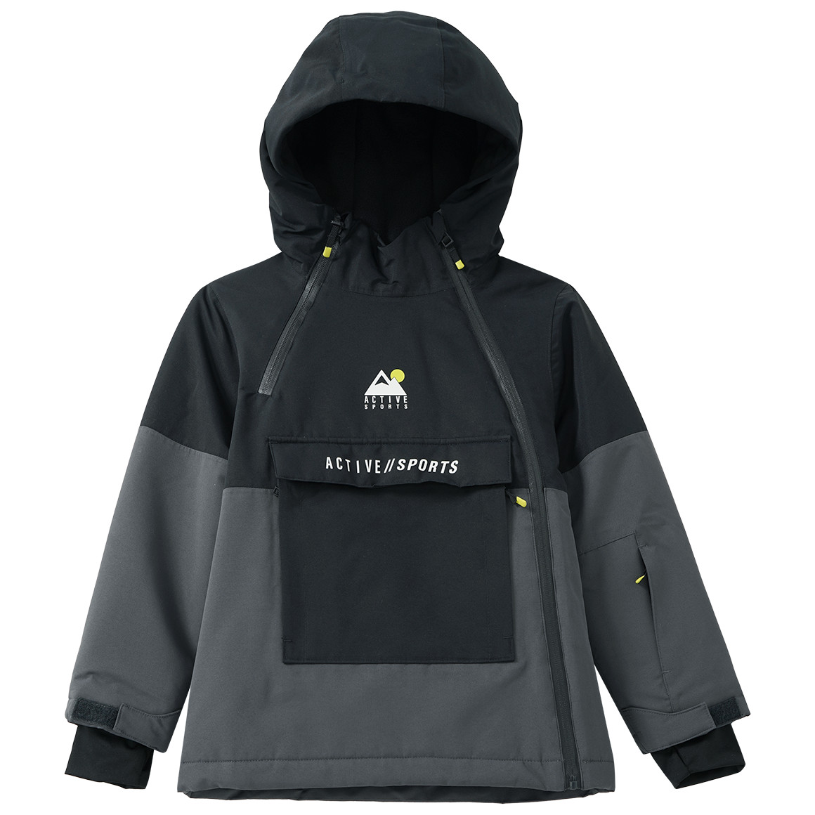 Kinder Schneejacke mit Kängurutasche