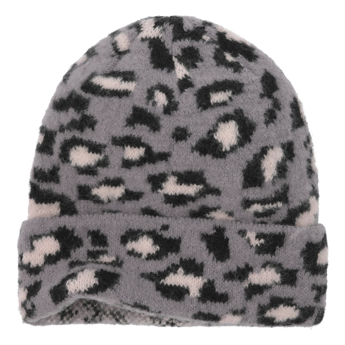 Dames wintermuts met leopatroon