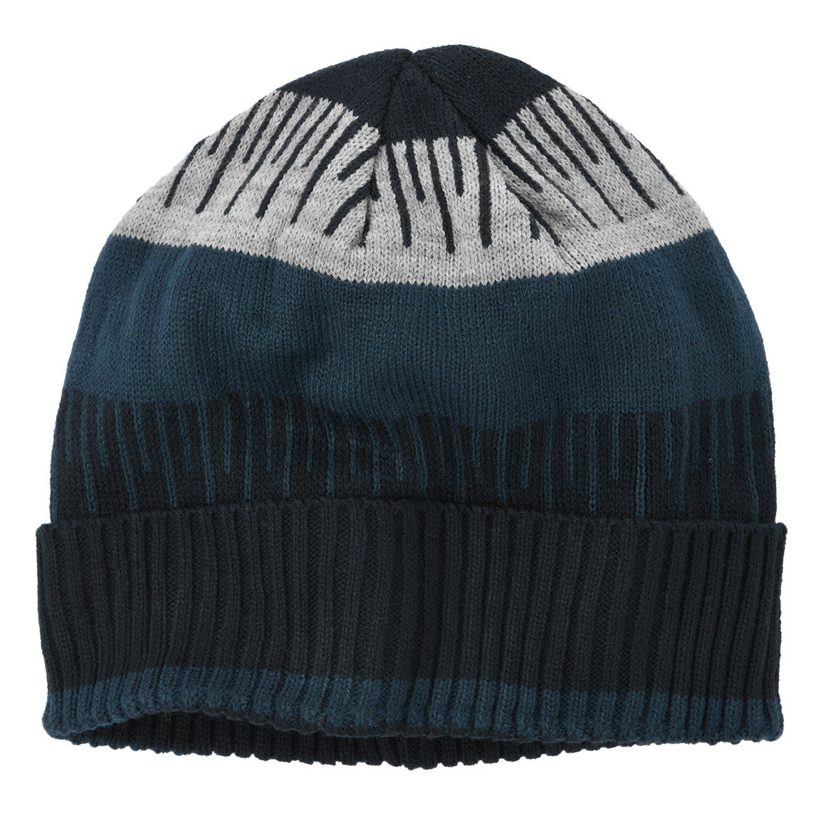 Jungen Strickmütze mit grafischem Muster