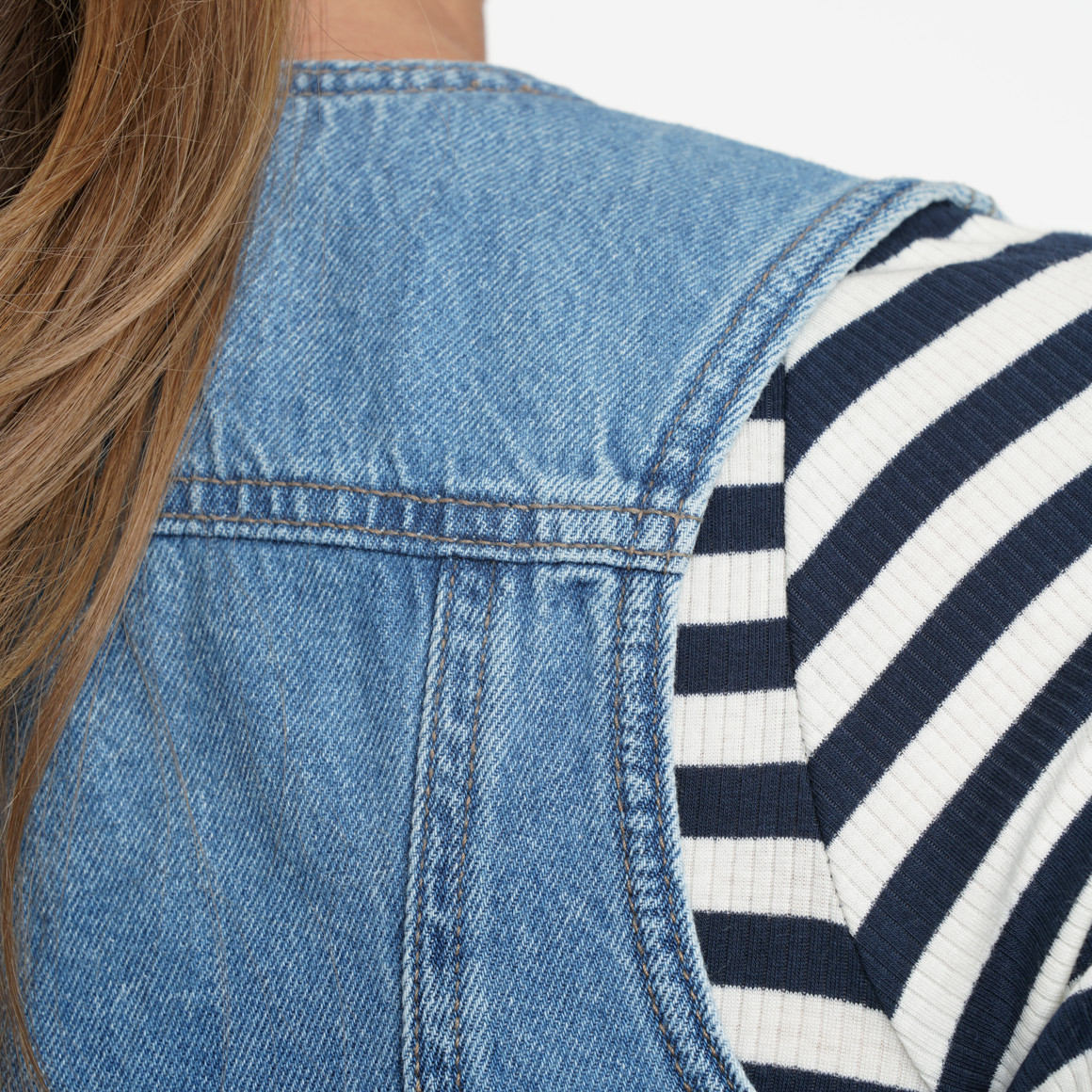 Damen Jeansweste mit Knopfleiste