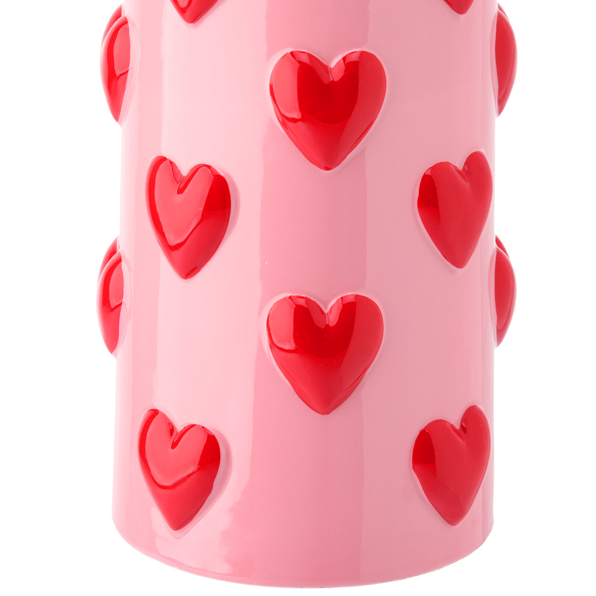 Vase mit Herz-Allover