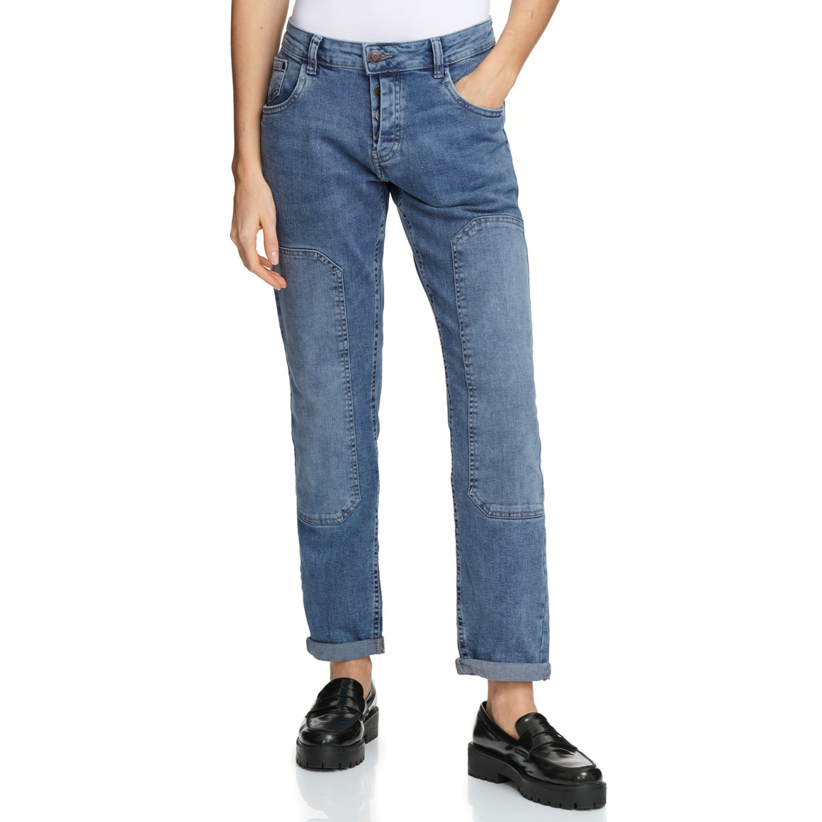 Damen Boyfriend-Jeans aus Denim