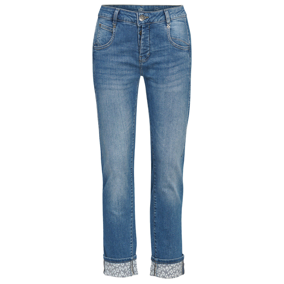Damen Slim-Jeans mit Used-Waschung