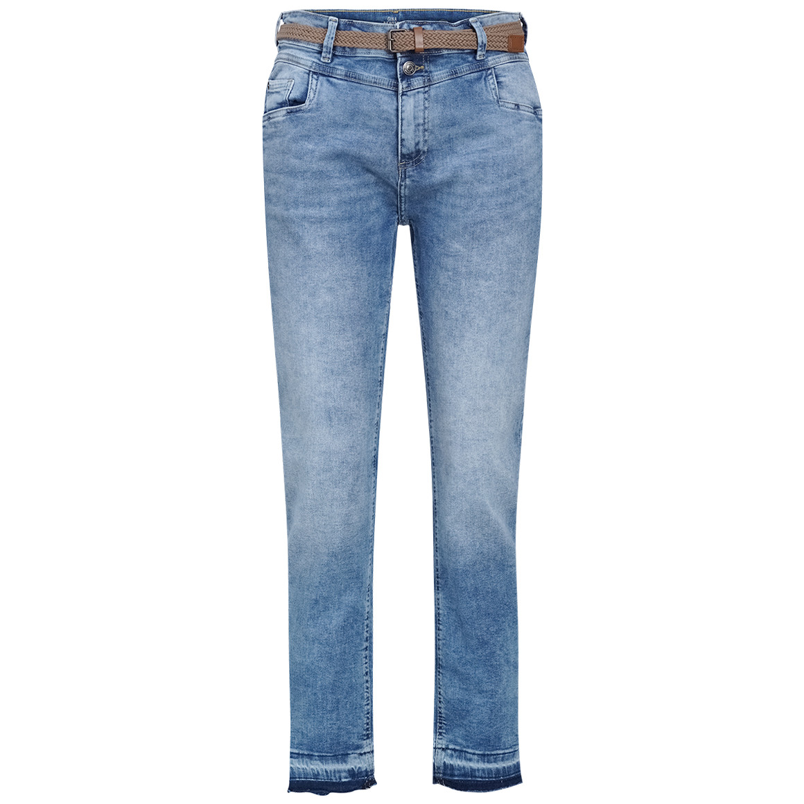 Damen Straight-Jeans mit Gürtel