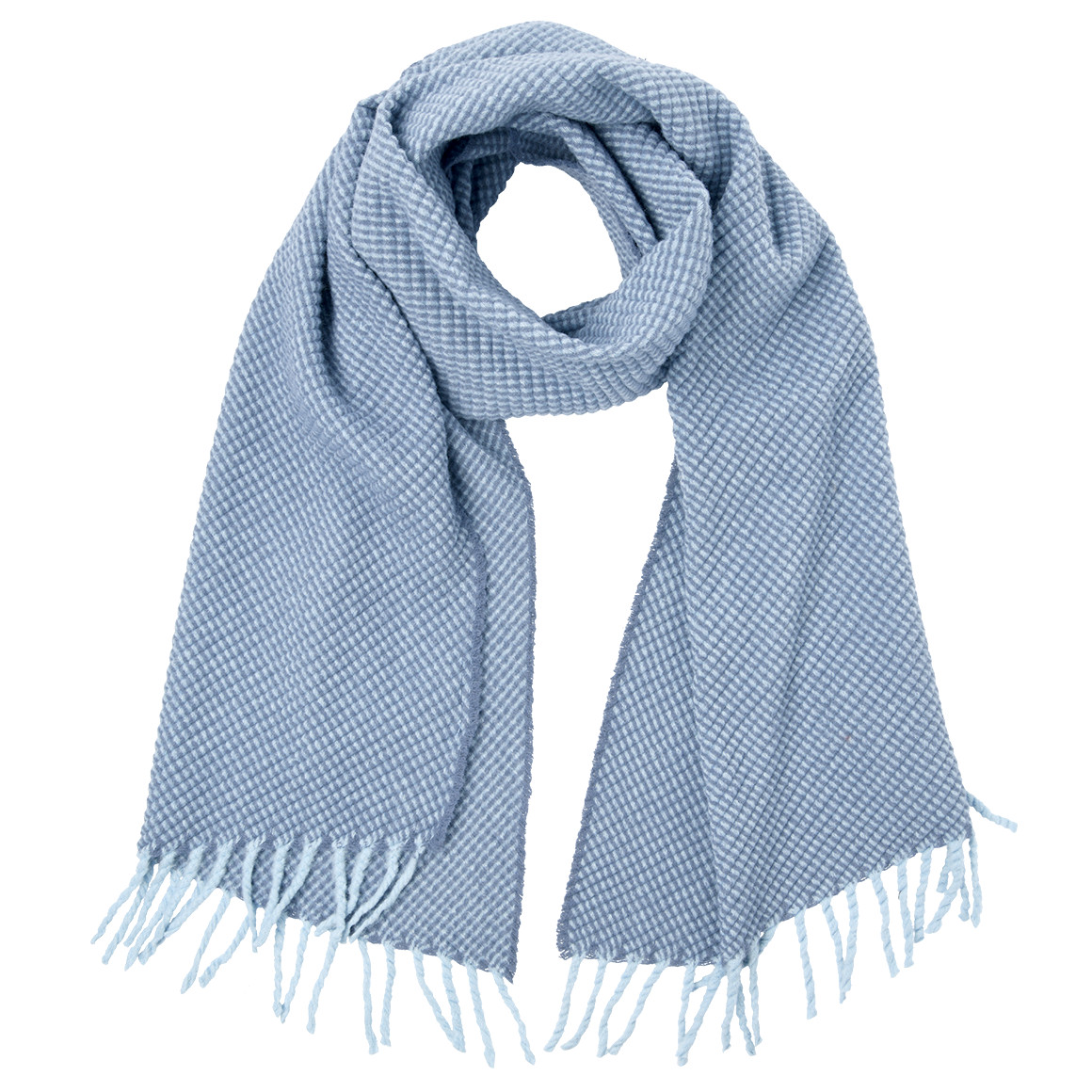 Dames wintersjaal met wafelstructuur