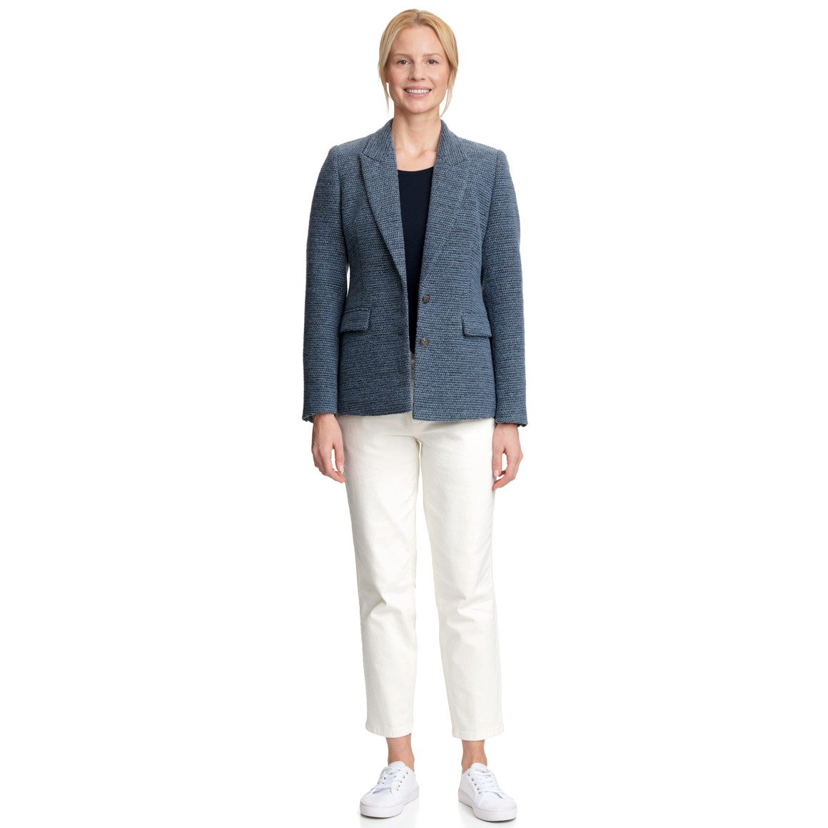 Damen Blazer in Bouclé-Optik