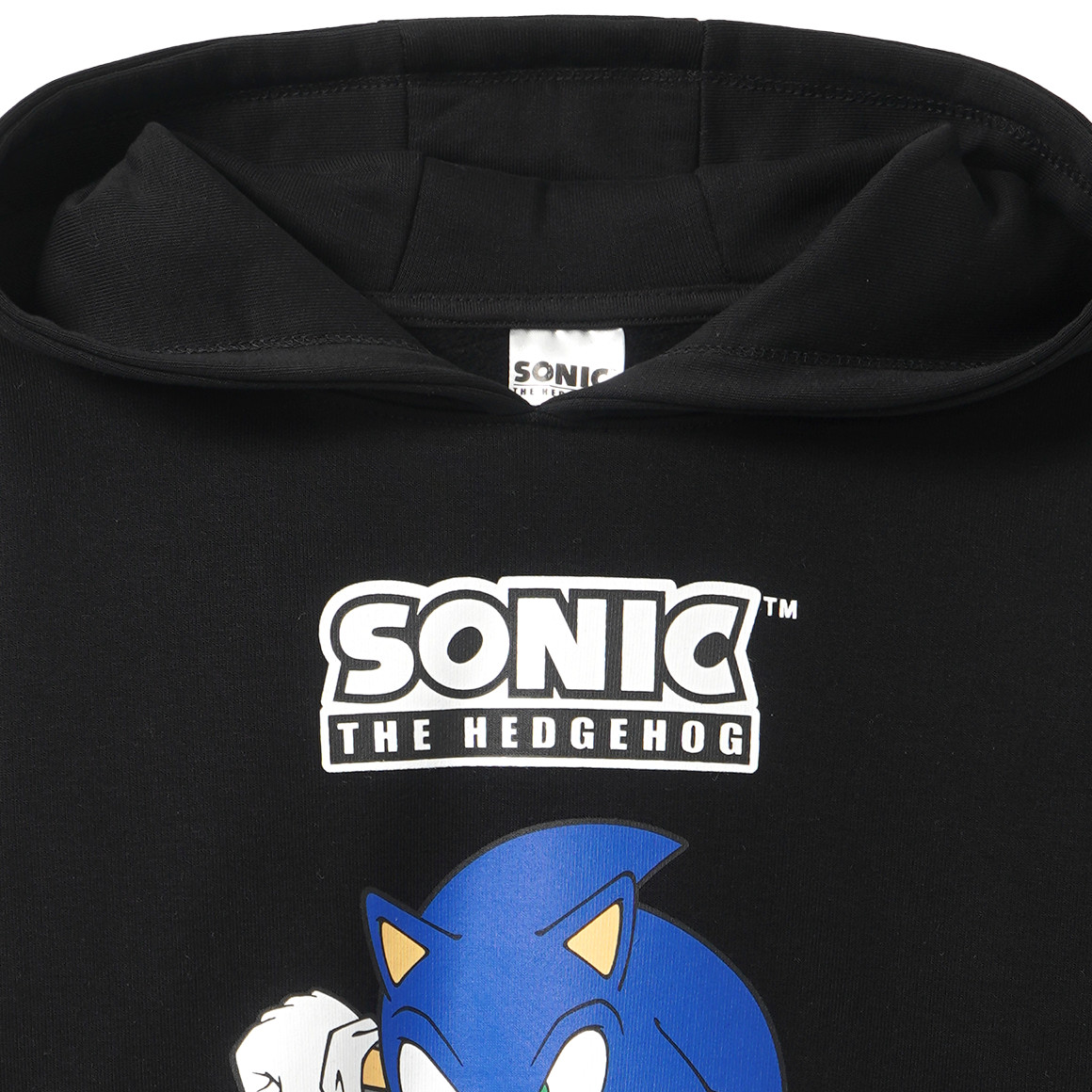  Sonic Hoodie mit Brust-Print
