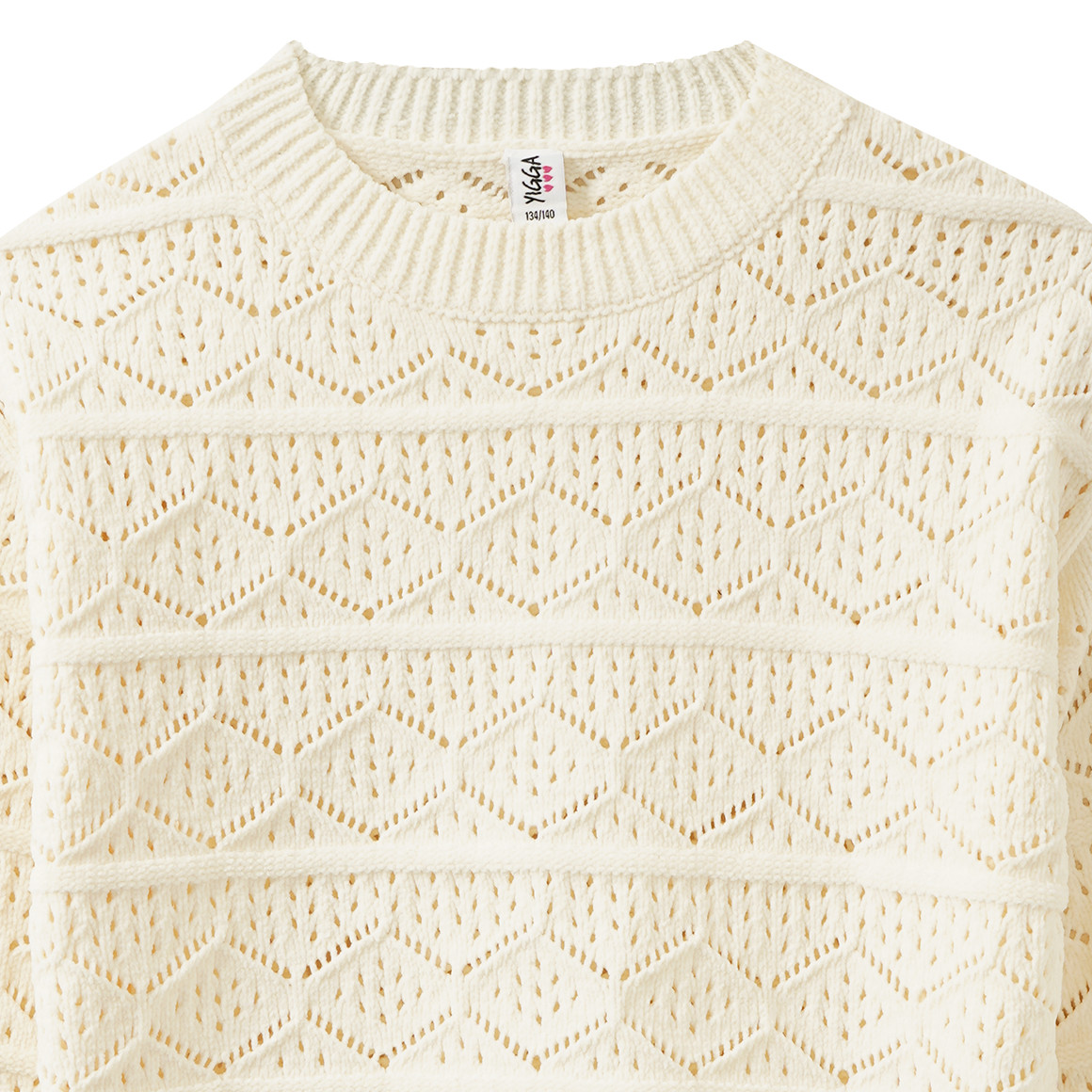 Meisjes gebreide trui met structuurpatroon