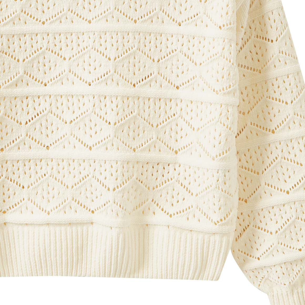 Meisjes gebreide trui met structuurpatroon