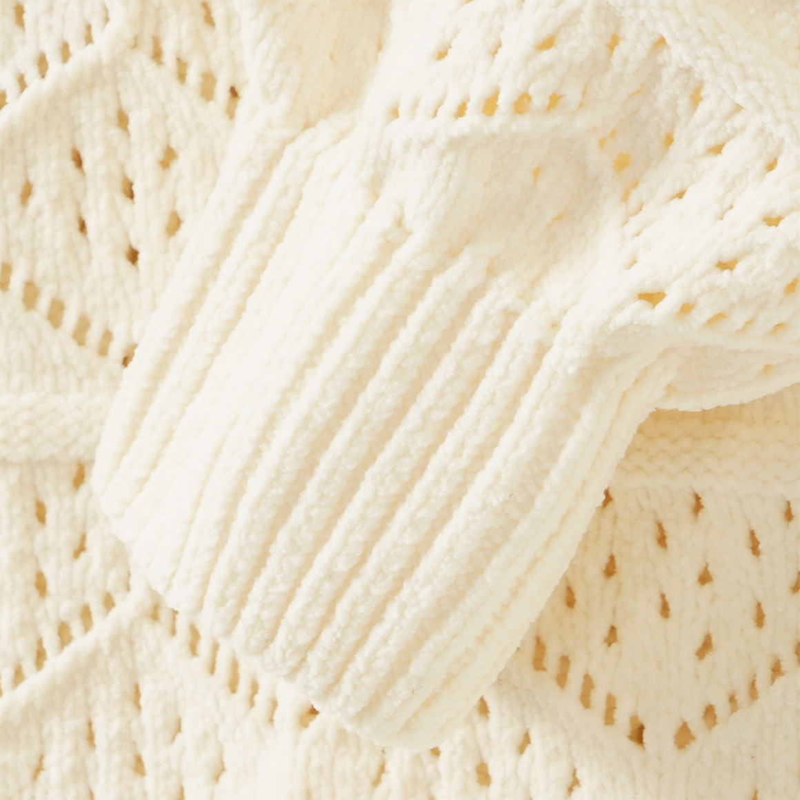 Meisjes gebreide trui met structuurpatroon