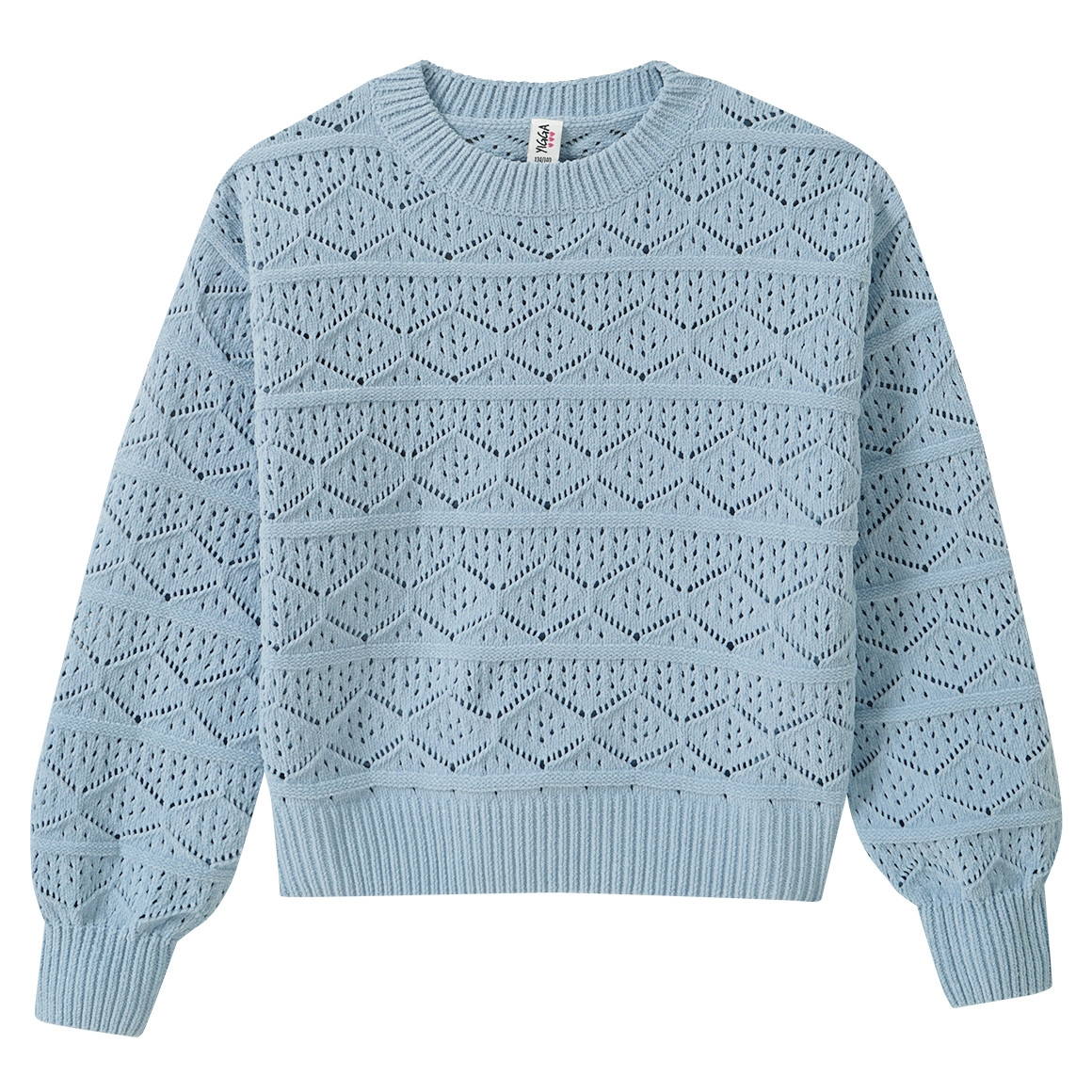 Meisjes gebreide trui met structuurpatroon