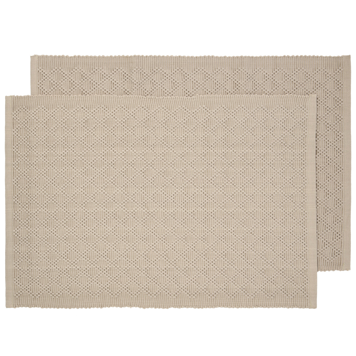 2 Platzsets mit Ripp-Struktur