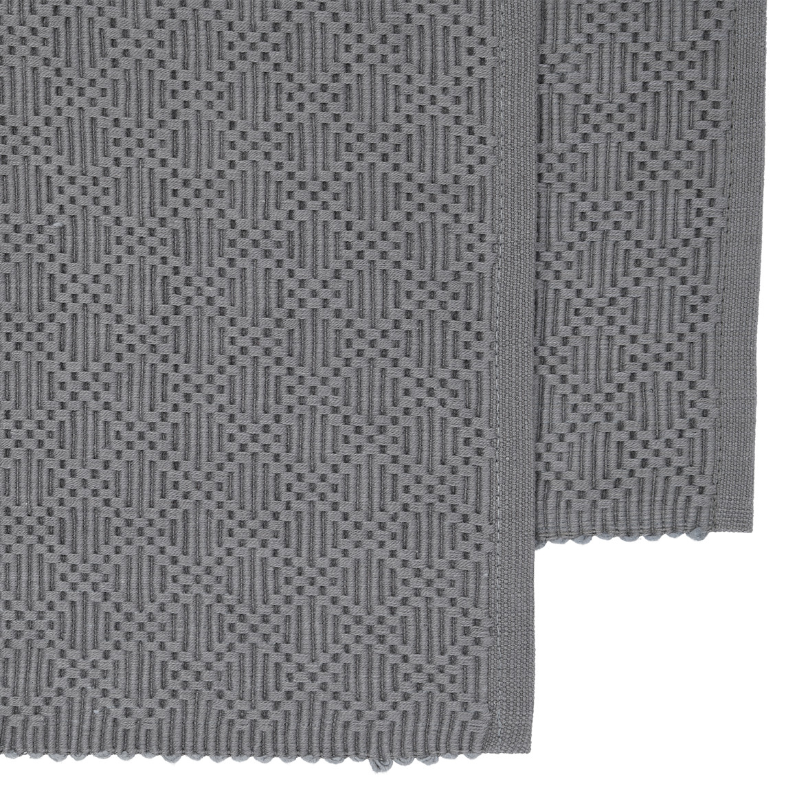 2 placemats met geribbelde structuur