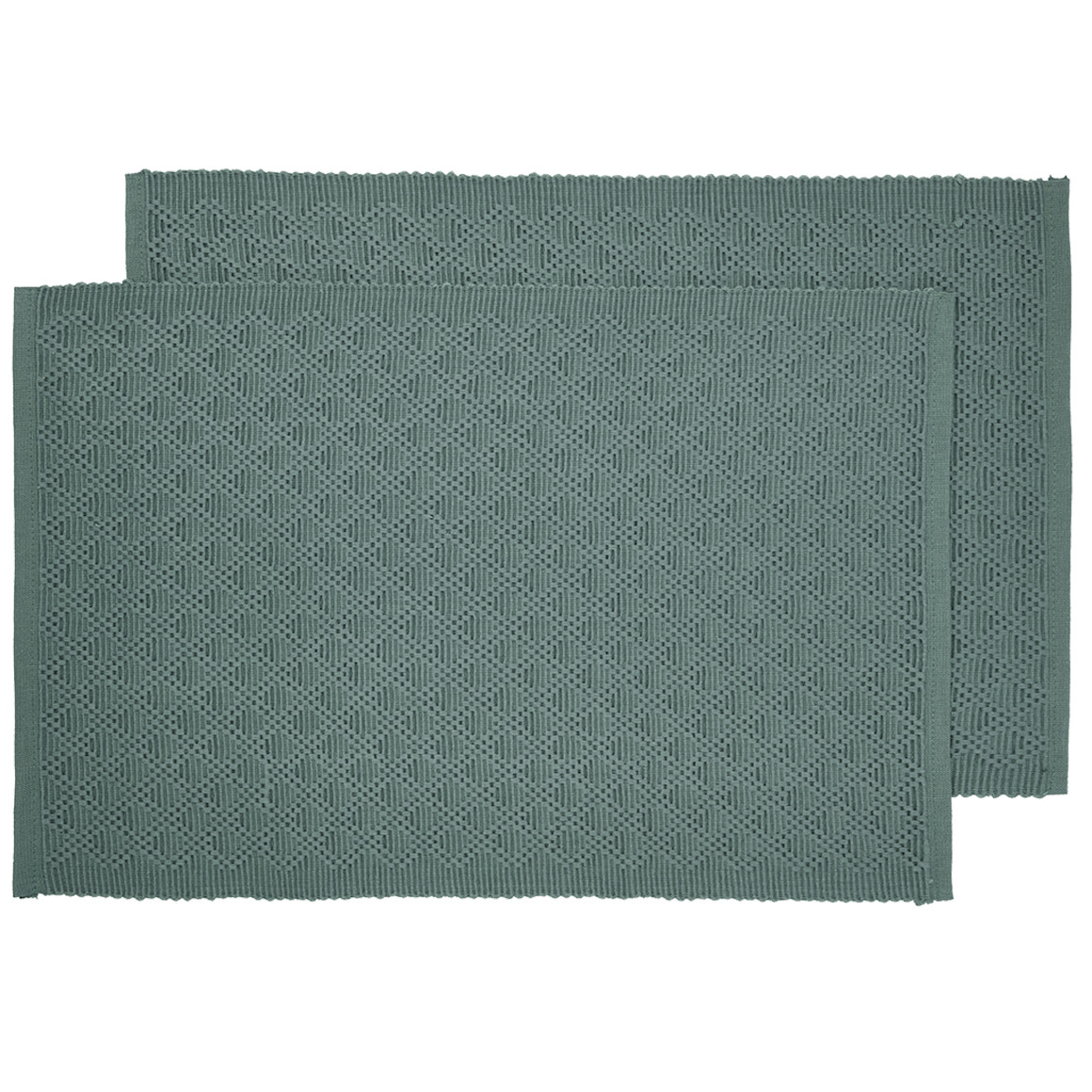 2 Platzsets mit Ripp-Struktur