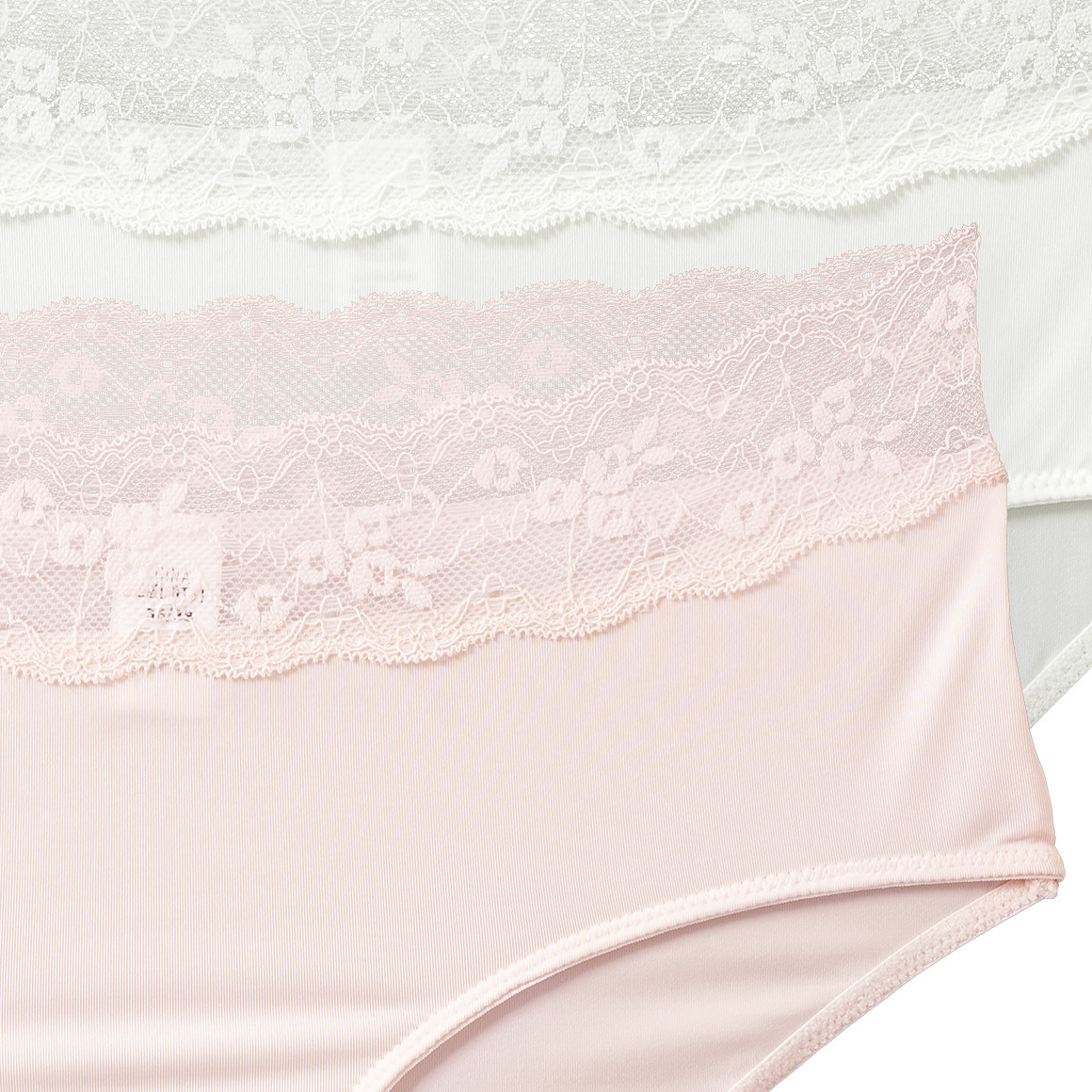 2 Damen Pantys mit Spitzenbund
