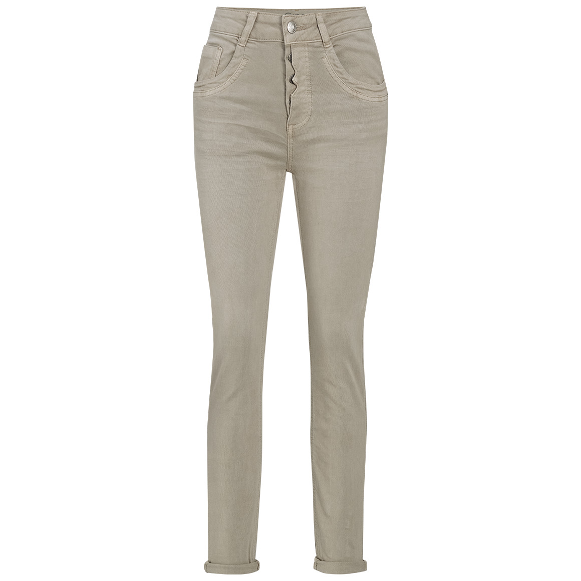 Damen Slim-Jeans mit Used-Waschung