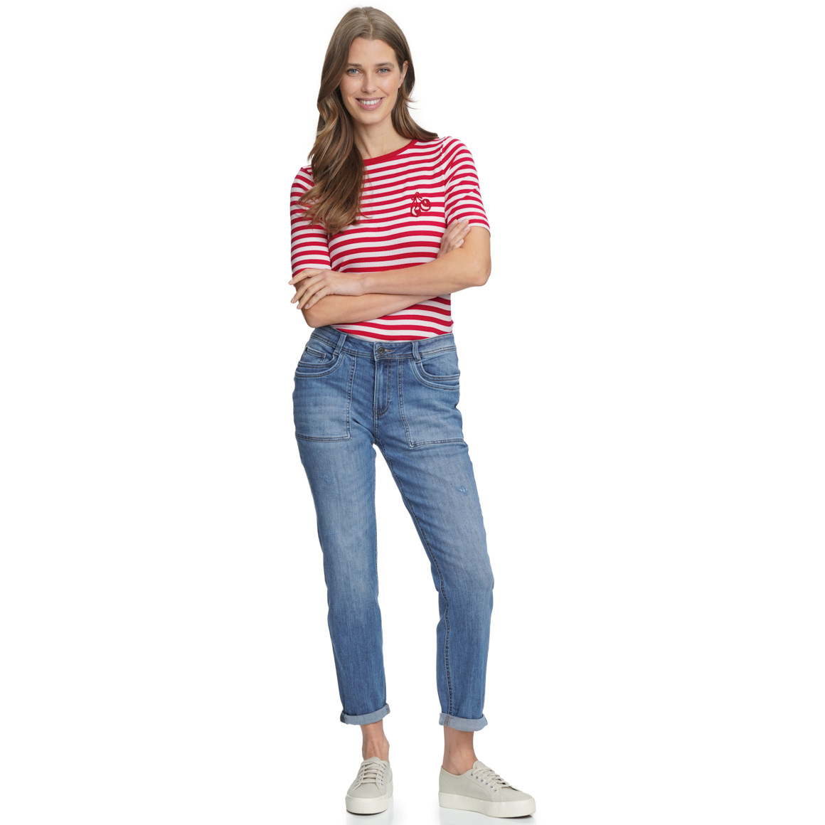 Damen Boyfriend-Jeans im Five-Pocket-Style