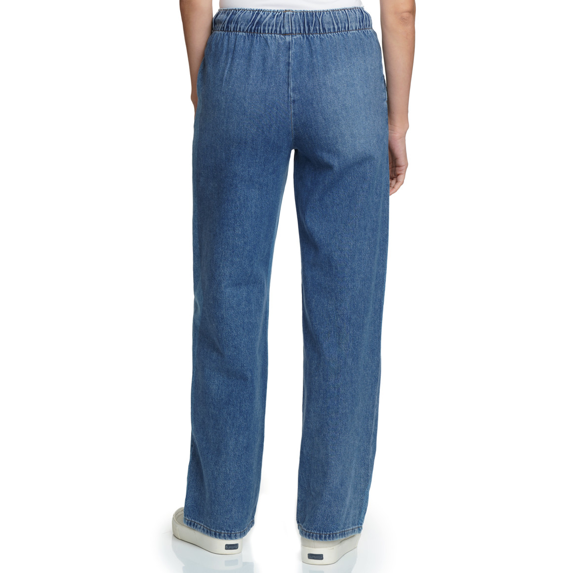 Damen Wide-leg-Jeans mit Elastikbund