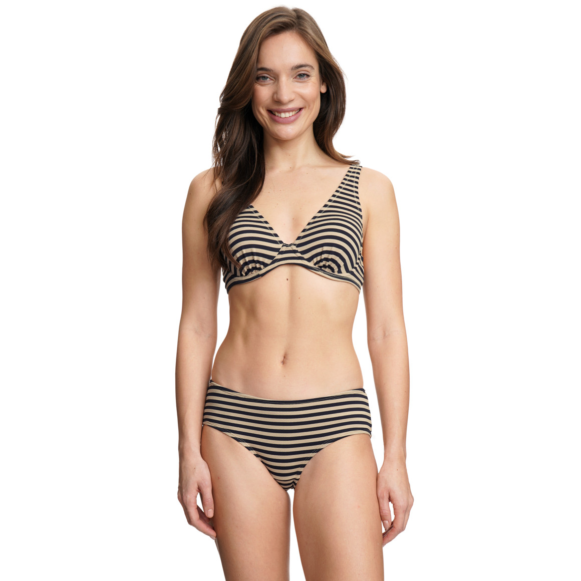 Damen Bikinipanty mit Streifenstruktur
