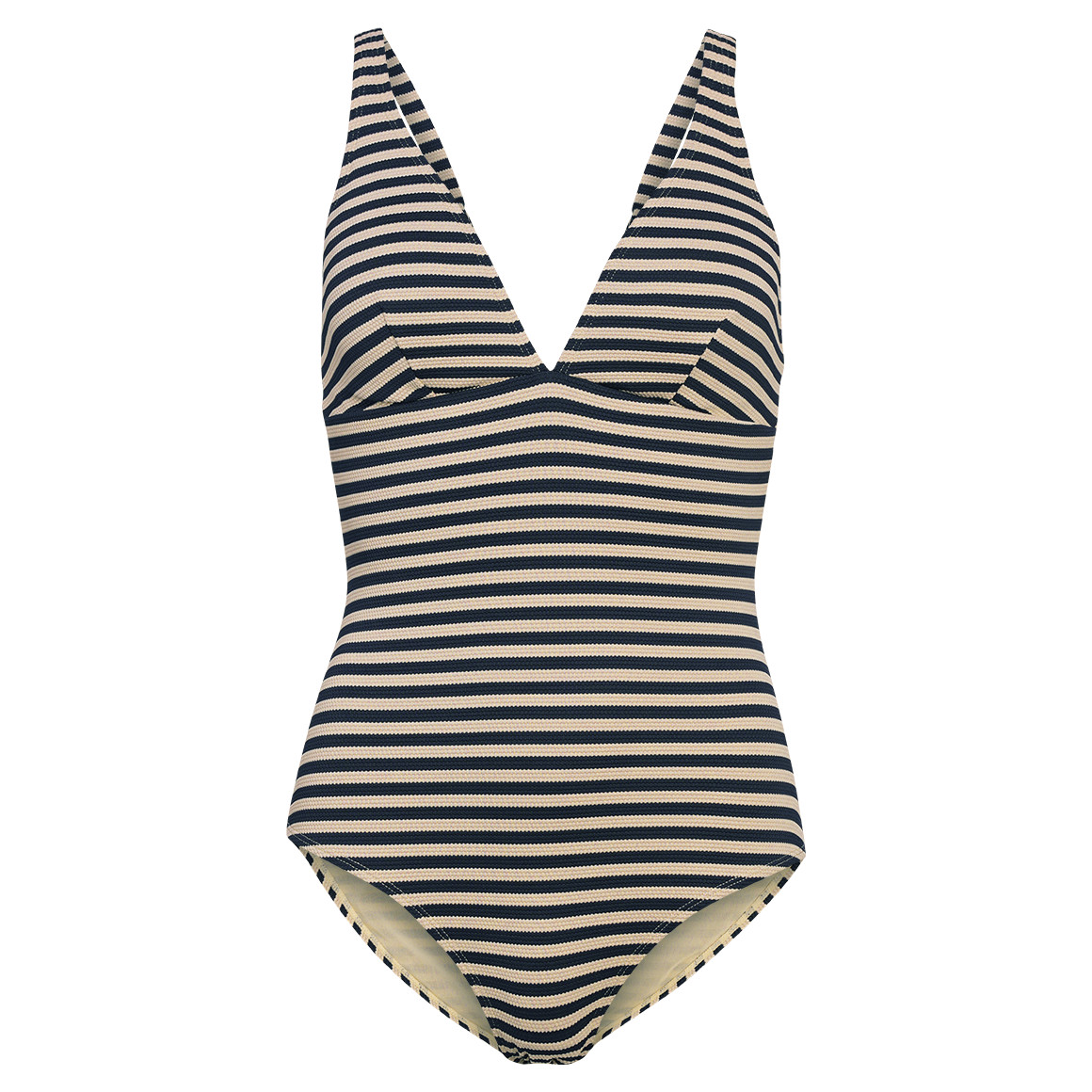 Damen Shape-Badeanzug mit Strukturstreifen