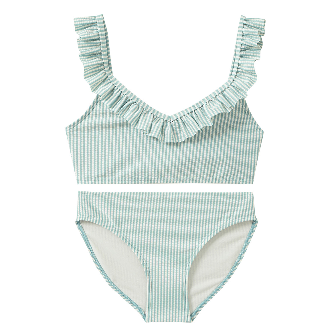 Mädchen Bikini in Seersucker-Qualität