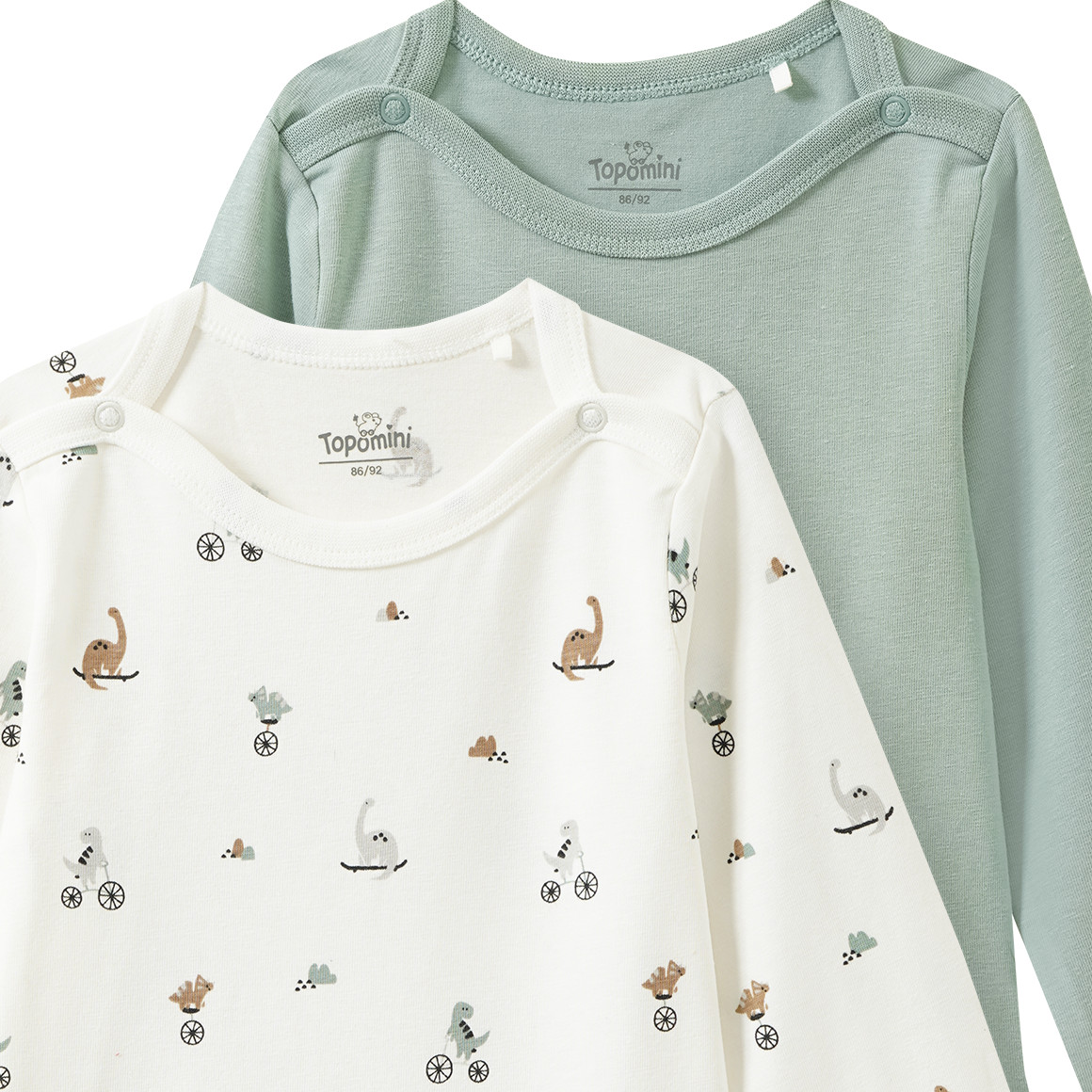 2 Baby Langarmbodys im Set