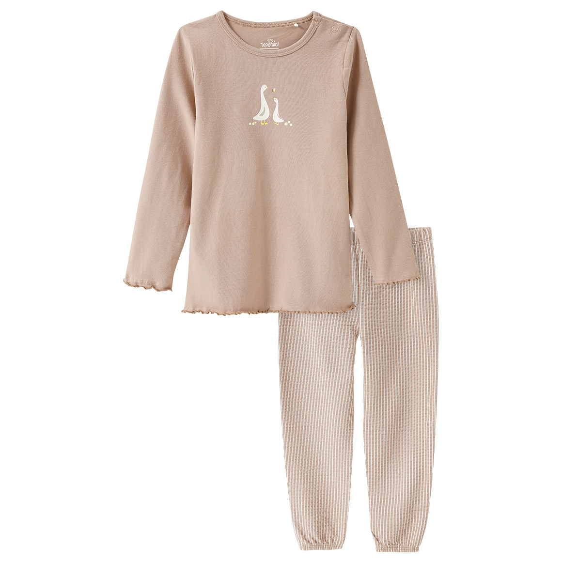 Baby Schlafanzug mit Gänse-Print