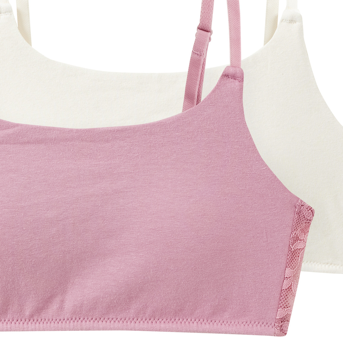 2 bh’s voor meisjes met kant