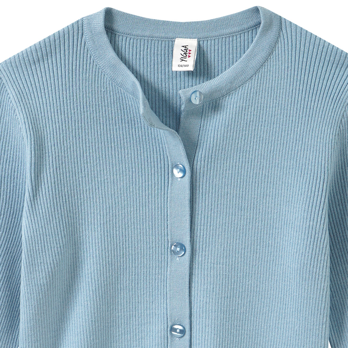 Mädchen Strickjacke mit Rippstruktur