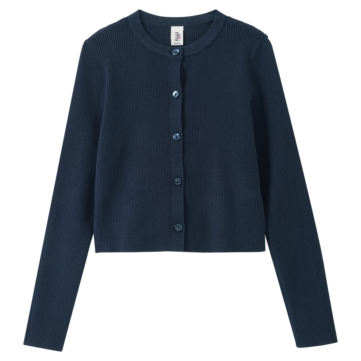 Mädchen Strickjacke mit Rippstruktur