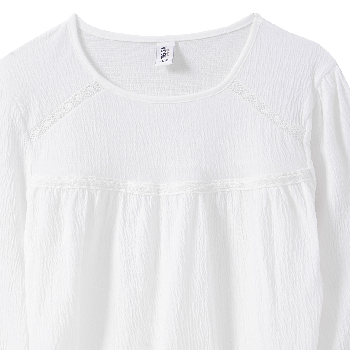 Meisjesblouse met kanten details