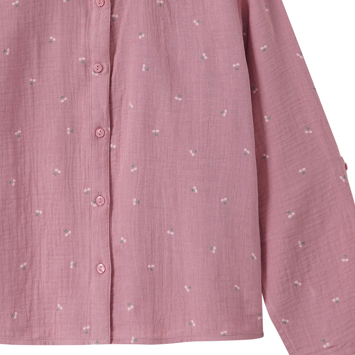 Mousseline meisjesblouse met print
