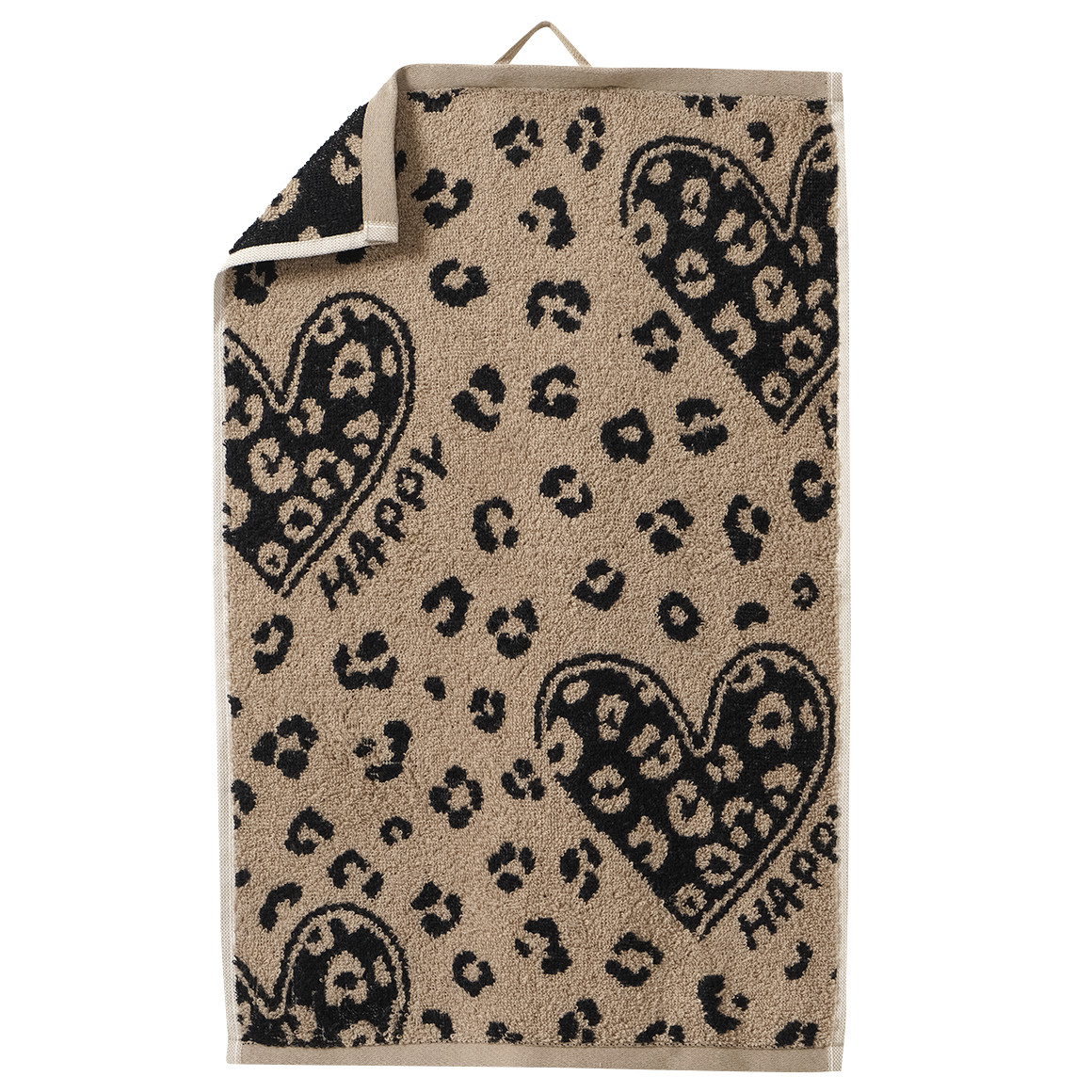 Gästetuch mit Herz-Allover