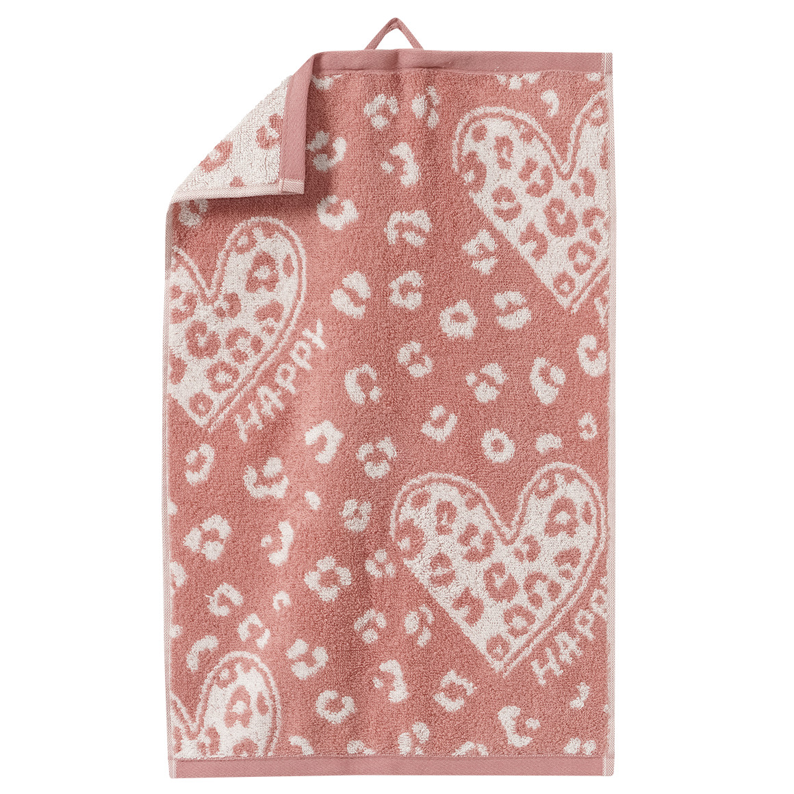 Gästetuch mit Herz-Allover