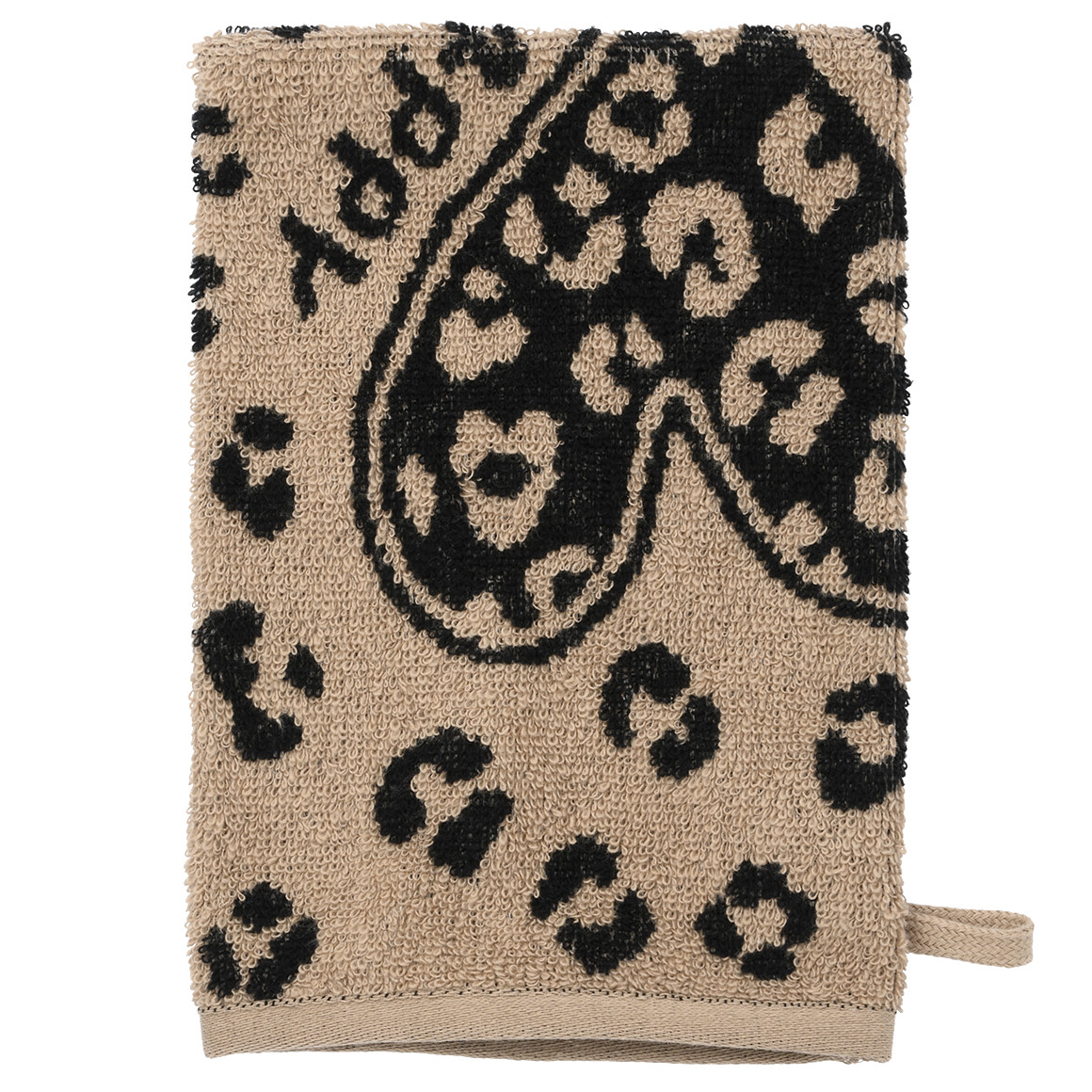 Waschhandschuh mit Herz-Allover