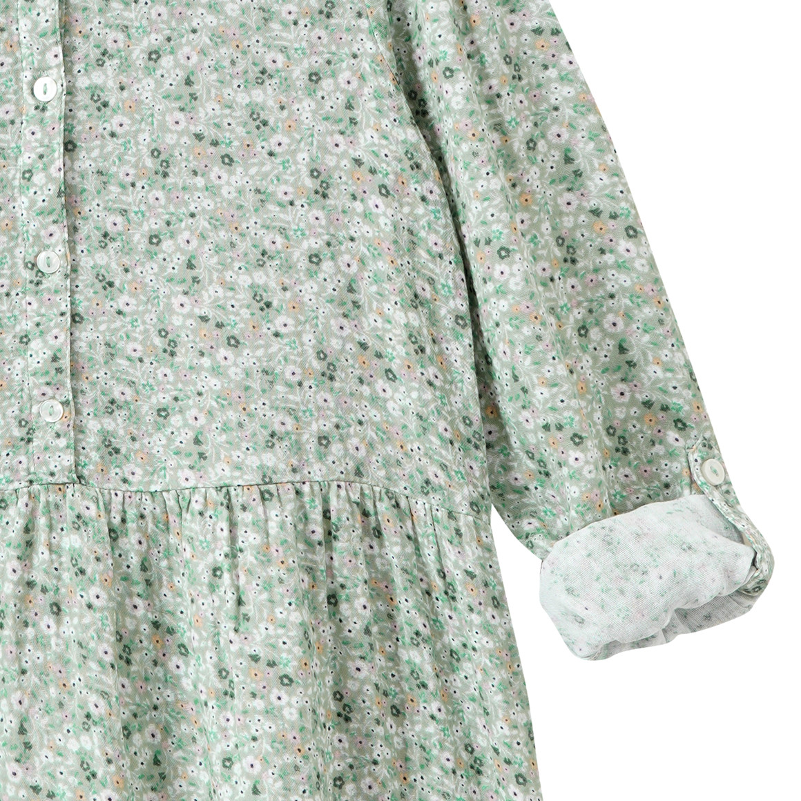 Mädchen Musselin-Kleid mit Blumen-Allover