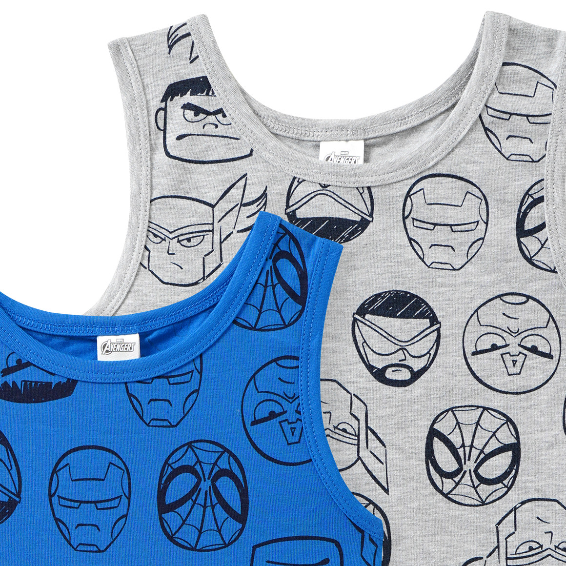 2 MARVEL Unterhemden mit Allover-Print
