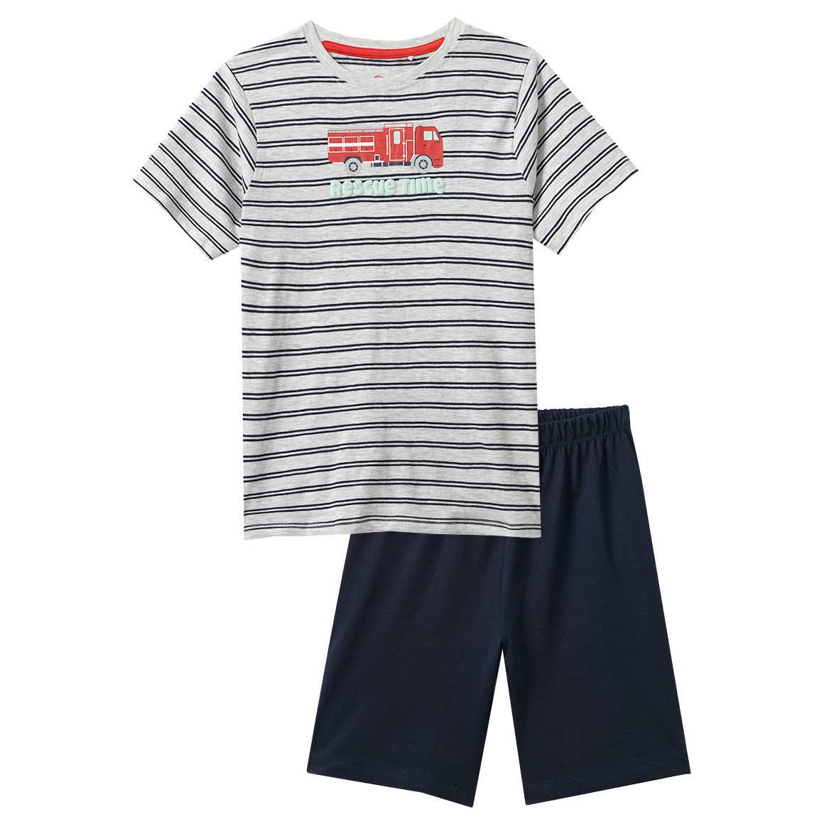 Jungen Shorty mit Feuerwehr-Motiv